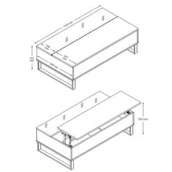 Salontafel Izzy 110cm - Eik/zwart 9 Salontafel Izzy 110cm - Eik/zwart -Emob 0000074541 6 7372