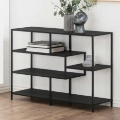 Rek Dover 114cm, 3 Legplanken - Zwart