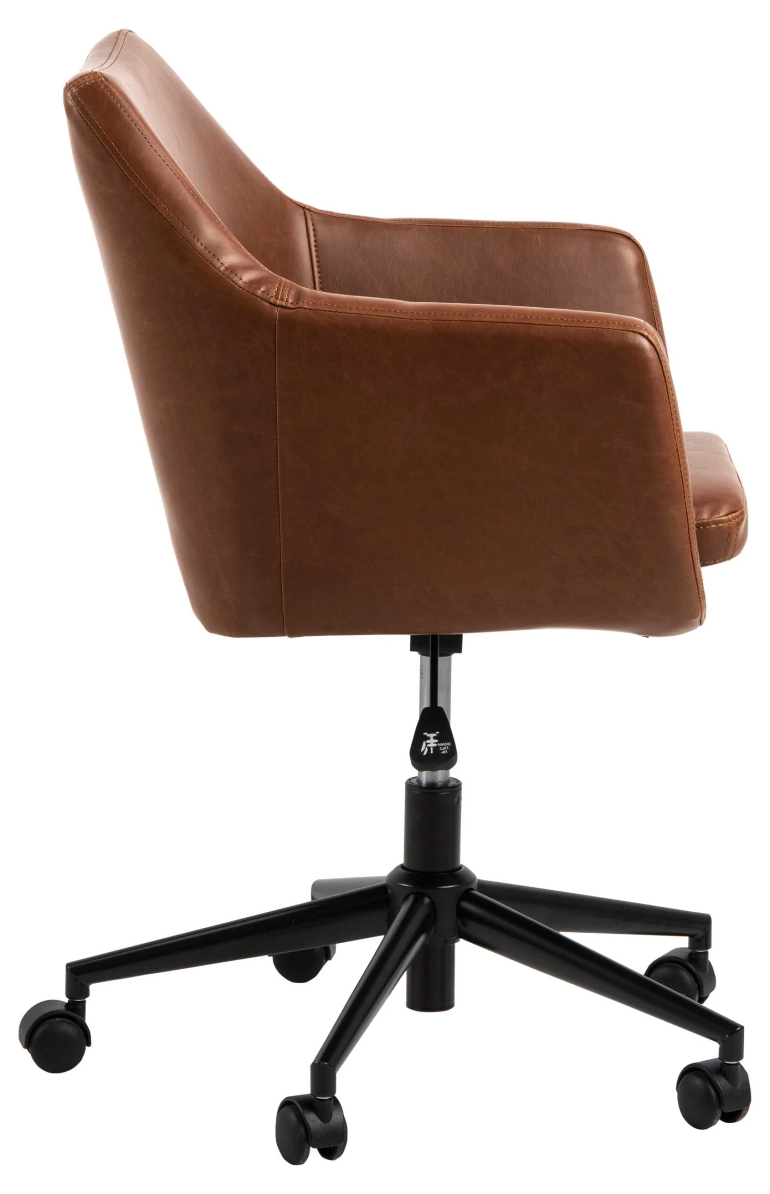 Bureaustoel Novan Kunstleder - Bruin 7 Bureaustoel Novan Kunstleder - Bruin - Afbeelding 7