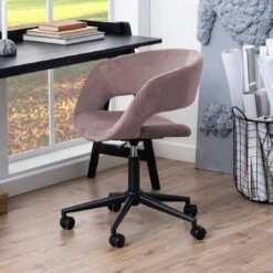 Bureaustoel Dusty - Oudroze/zwart