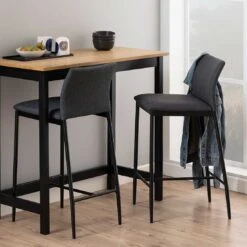 Barstoel Darren - Grijs/zwart