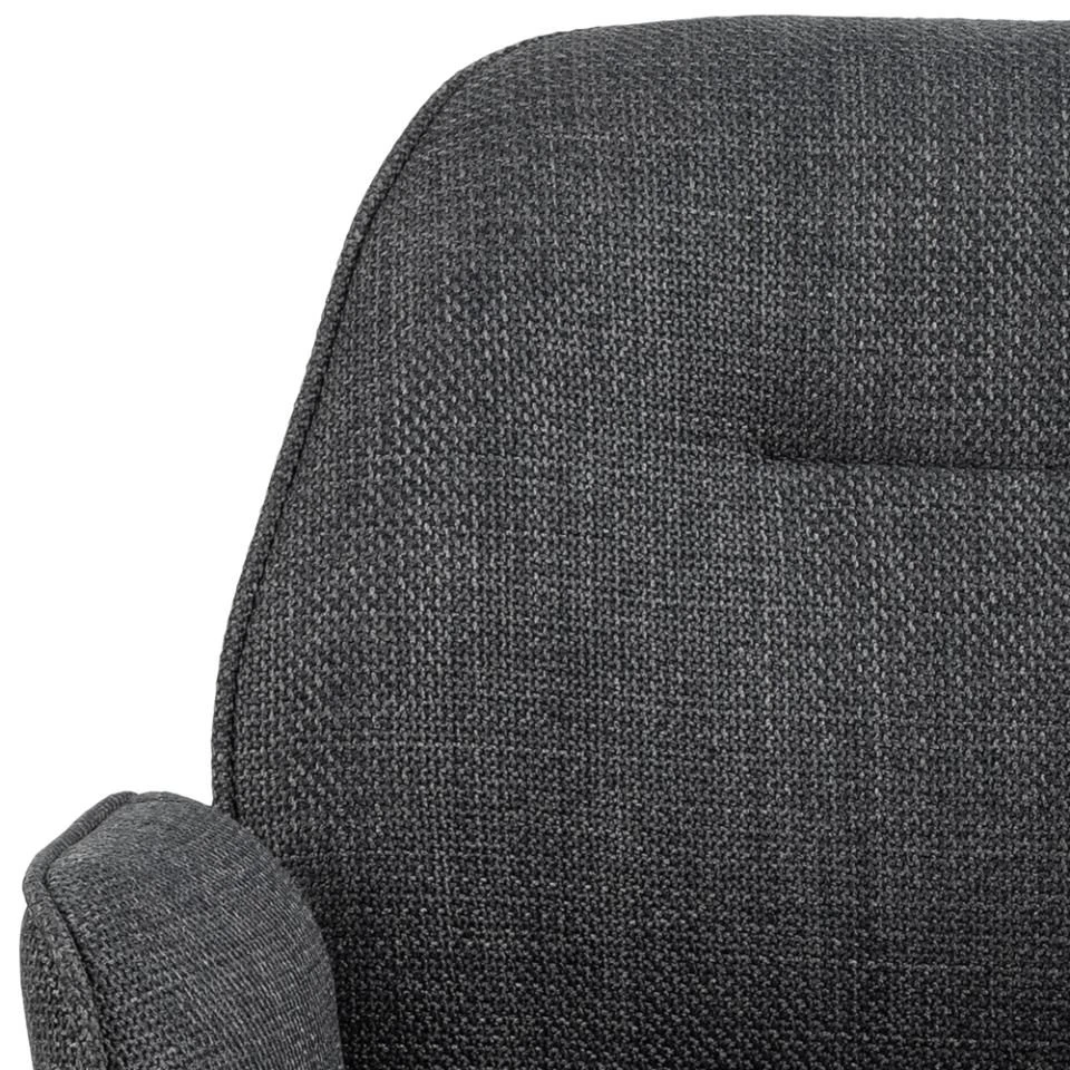 Eetkamerstoel Aubin Met Armleuning - Antraciet/zwart 4 Eetkamerstoel Aubin Met Armleuning - Antraciet/zwart - Afbeelding 4