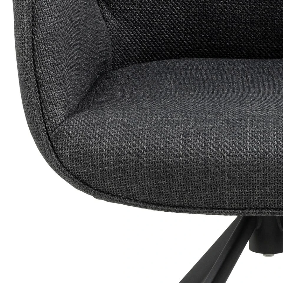 Eetkamerstoel Aubin Met Armleuning - Antraciet/zwart 5 Eetkamerstoel Aubin Met Armleuning - Antraciet/zwart - Afbeelding 5