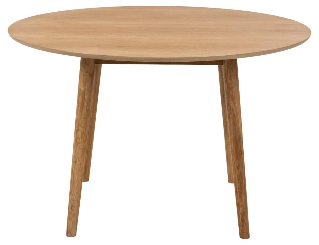 Ronde Eettafel Nalini 120x120cm, Eikenhout En Eikfineer 9 Ronde Eettafel Nalini 120x120cm, Eikenhout En Eikfineer - Afbeelding 9