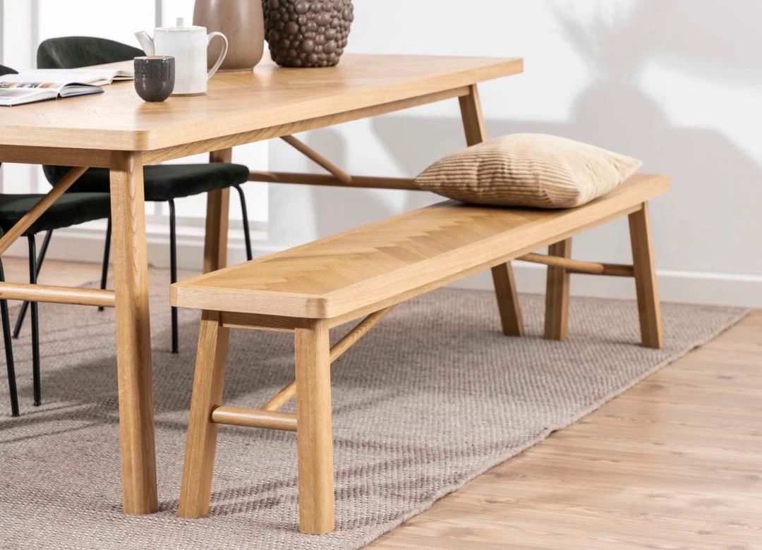 Eetkamerbank Gaelle 200cm - Eik 5 Eetkamerbank Gaelle 200cm - Eik - Afbeelding 5