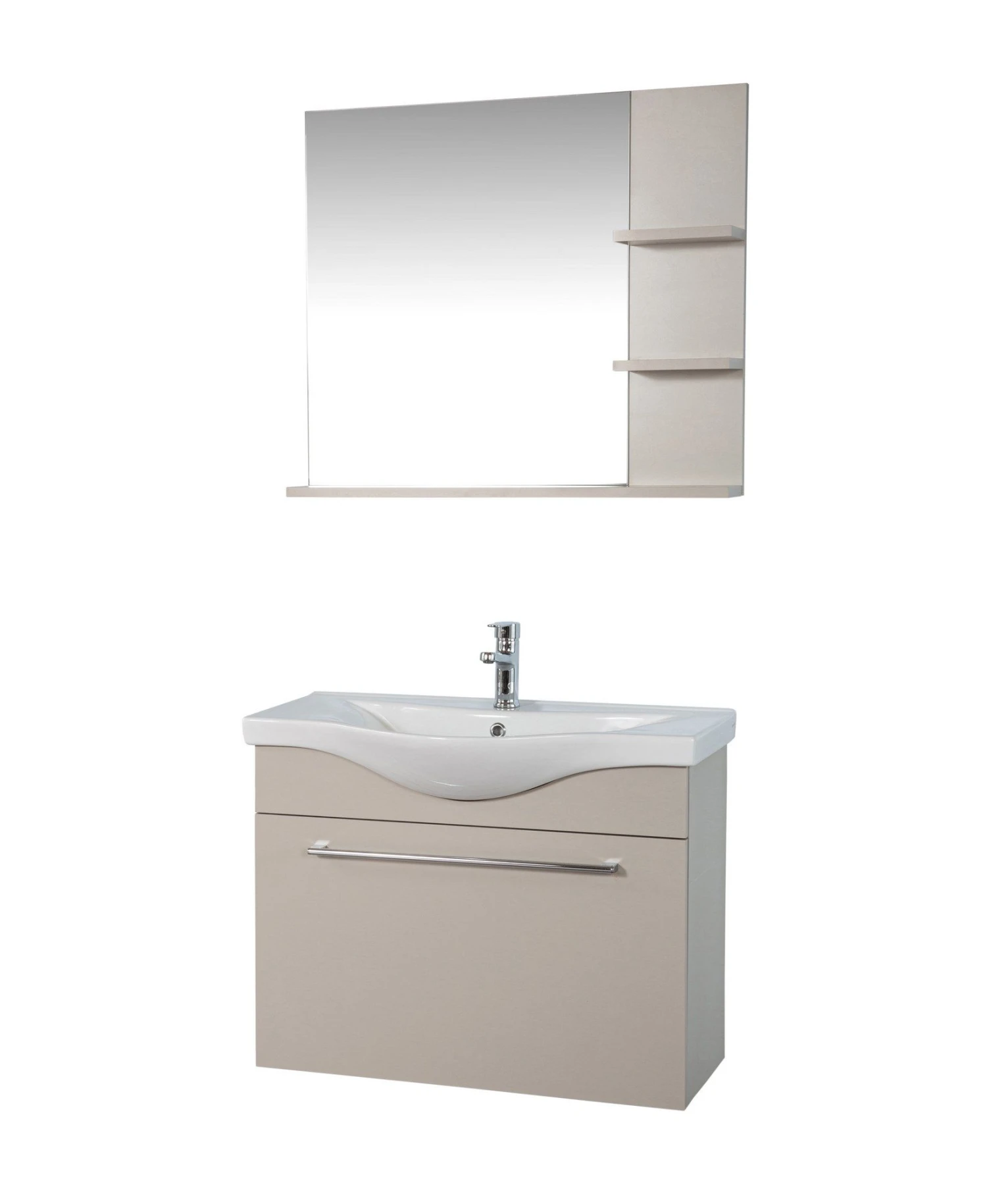 Jussara Badkamer 3-Delige Set | MELAMINE MDF | Keramische Wastafel 2 Jussara Badkamer 3-Delige Set | MELAMINE MDF | Keramische Wastafel - Afbeelding 2