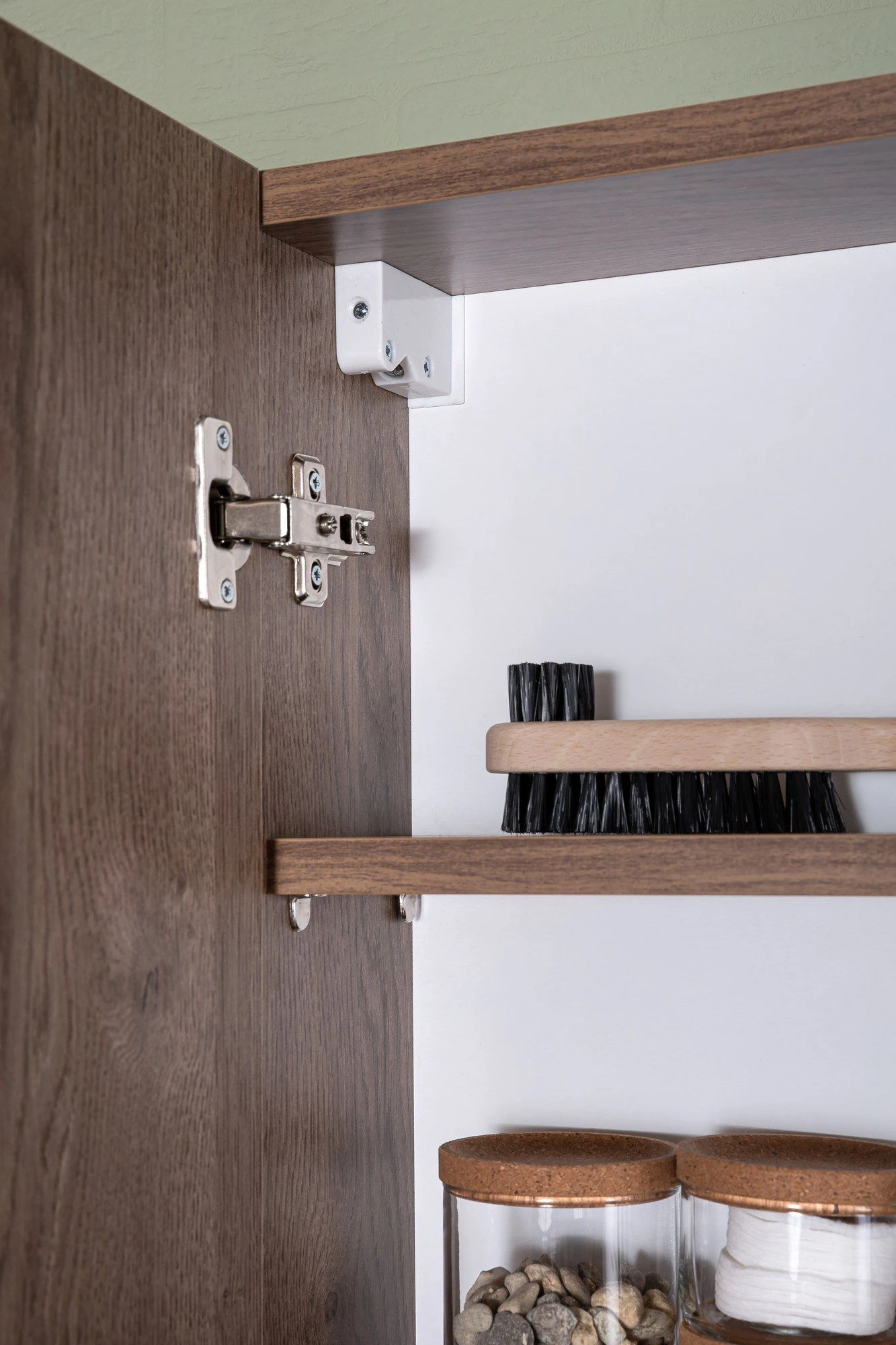 Jussara 3-delige Badkamermeubelset | MDF Met Melaminecoating | Keramische Wastafel | Wandbevestiging | Bruin 2 Jussara 3-delige Badkamermeubelset | MDF Met Melaminecoating | Keramische Wastafel | Wandbevestiging | Bruin - Afbeelding 2