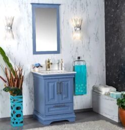 Jussara Badkamermeubelset | 2-delig | Blauw | Gelakt MDF Kwarts -Emob 138JSR1165 20 202 fe6e