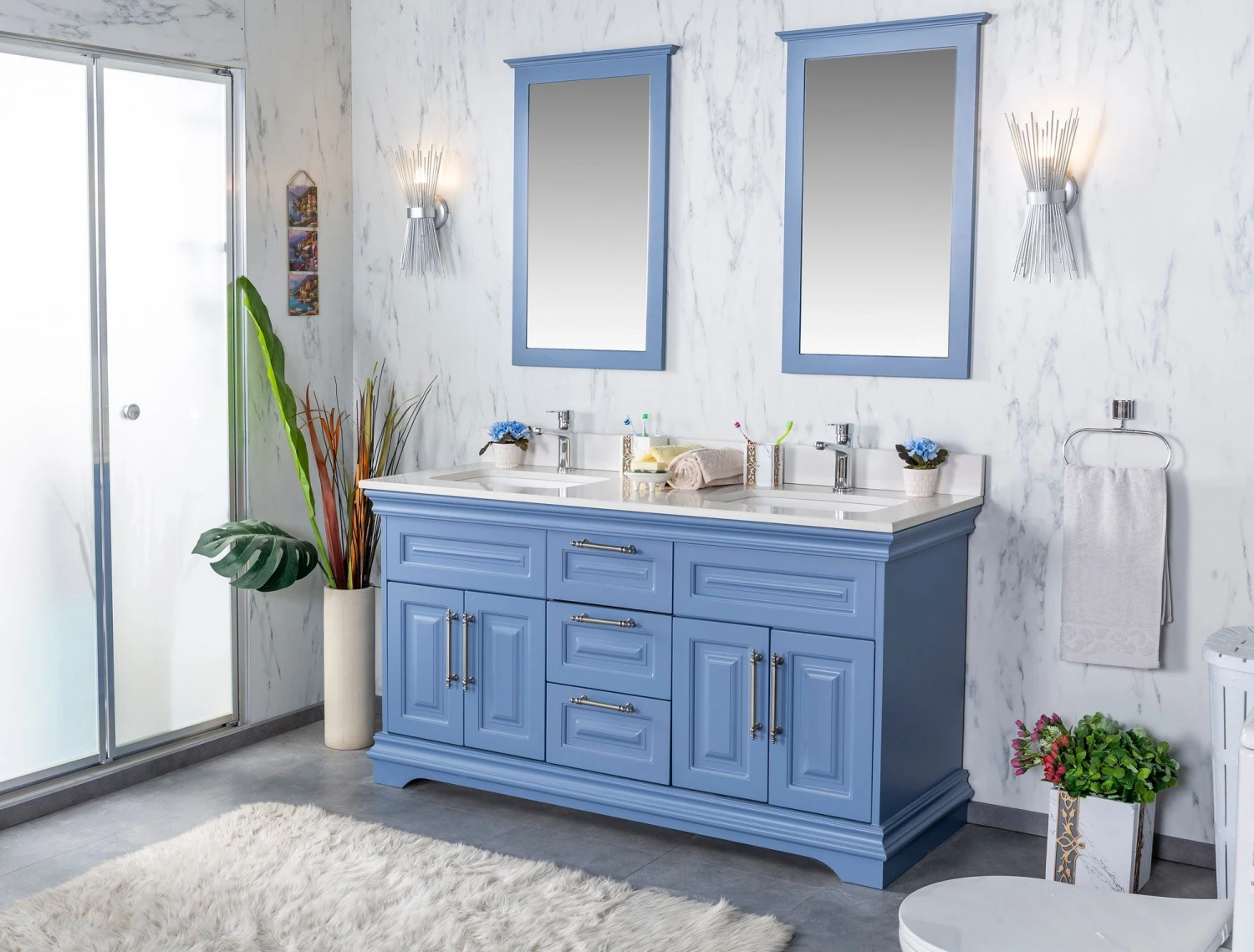 Jussara Badkamermeubelset (3-delig) | 100% Gelakt MDF | Aanrechtblad Wit Kwarts 6 Jussara Badkamermeubelset (3-delig) | 100% Gelakt MDF | Aanrechtblad Wit Kwarts - Afbeelding 6