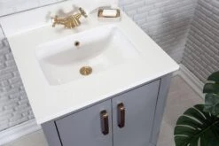 Jussara Badkamermeubelset (2 Stuks) | Donkergrijs | Kwarts Aanrechtblad | Lade Van Marien Hout -Emob 138JSR1193 20 204 6ead