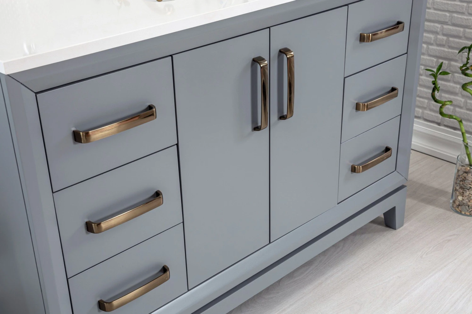 Jussara Badkamermeubelset (2-delig) | MDF GEKWARKT | Aanrechtblad Wit Kwarts 2 Jussara Badkamermeubelset (2-delig) | MDF GEKWARKT | Aanrechtblad Wit Kwarts - Afbeelding 2