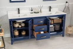 Jussara Badkamermeubelset | 3delig | Gelakt MDF | Witte Kwarts Wastafel -Emob 138JSR1207 20 203 25be