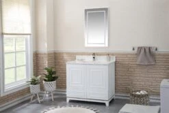 Jussara Badkamermeubelset | Aanrechtblad Wit Kwarts | 2-delig