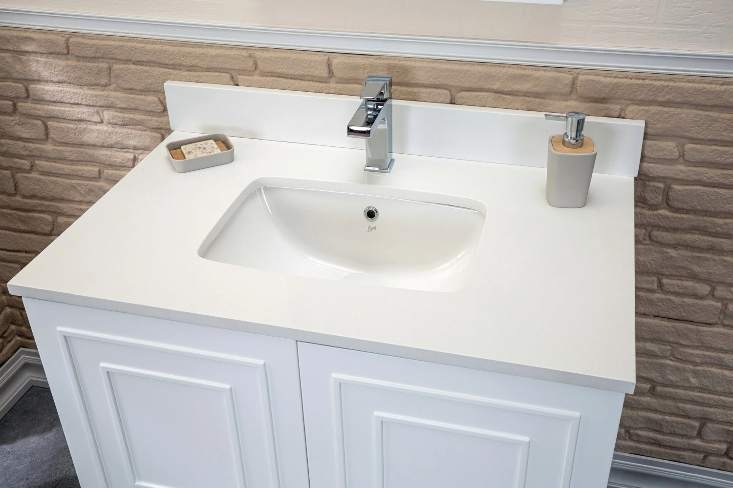 Jussara Badkamermeubelset | Aanrechtblad Wit Kwarts | 2-delig 4 Jussara Badkamermeubelset | Aanrechtblad Wit Kwarts | 2-delig - Afbeelding 4