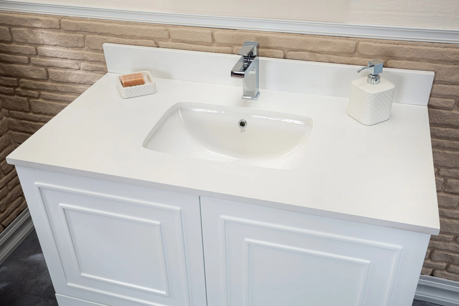 Jussara Badkamermeubelset | 100% Massief Hout | Aanrechtblad Wit Kwarts 4 Jussara Badkamermeubelset | 100% Massief Hout | Aanrechtblad Wit Kwarts - Afbeelding 4