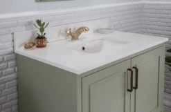 Jussara Badkamermeubelset (2 Stuks) | 100% Gelakt MDF | Aanrechtblad Van Kwarts | Groen -Emob 138JSR1238 20 205 ad27