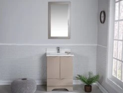 Jussara Badkamermeubelset | 2-delig | 100% Hout En Kwarts | Cappuccino