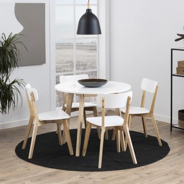 Eettafel Ramon ø90cm - Wit 1 Eettafel Ramon ø90cm - Wit