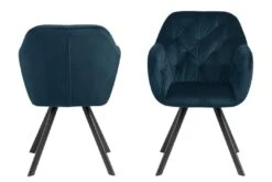 Draaibare Eetkamerstoel Levon - Donkerblauw -Emob 1F9A2C3F 61E6 4FE1 ACFA 353B860C223A 4bba