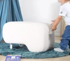 Bontfluwelen Poef | 35cm Orthospons | Wit 9 Bontfluwelen Poef | 35cm Orthospons | Wit -Emob 209FLF1331 20 204 c491