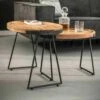 Set Van 2 Ovale Bijzettafeltjes Duncle Acacia