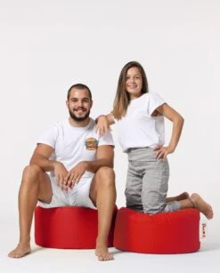 Atelier Del Sofa Poef | Styrofoam Vulling | Waterdicht | Rood -Emob 248FRN1549 20 202 6195