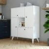 Elegante Multifunctionele Kast Met Muurbevestiging - Wit