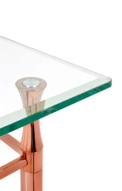 Bijzettafel Véra 35x35cm - Koper/glas -Emob 39123 detail 9c94