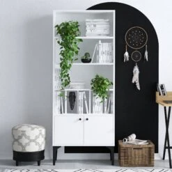 Boekenplank Emerald 60x175x30cm | Witte Afwerking 9 Boekenplank Emerald 60x175x30cm | Witte Afwerking -Emob 393MRD1231 20 203 3524