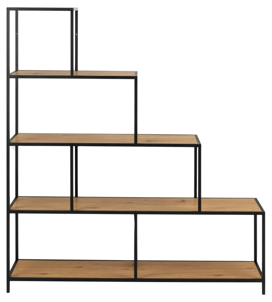 Rek Dover 135cm 4 Legplanken - Zwart/wilde Eik 7 Rek Dover 135cm 4 Legplanken - Zwart/wilde Eik - Afbeelding 7