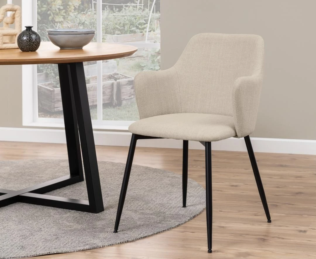 Armstoel Ilsa - Beige 8 Armstoel Ilsa - Beige - Afbeelding 8