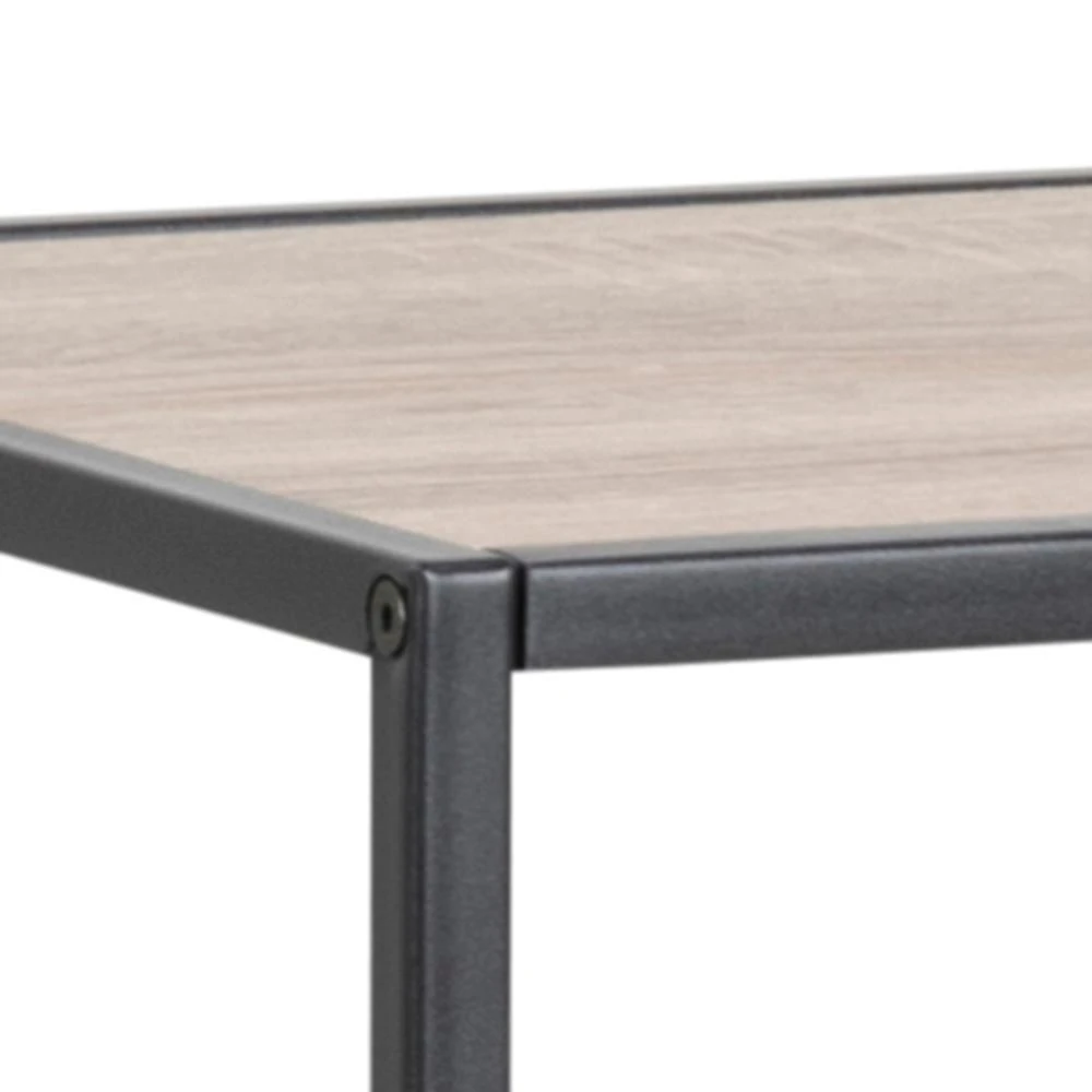 Rek Seaford Met 3 Zwevende Legplanken - Sonoma-eik/zwart 3 Rek Seaford Met 3 Zwevende Legplanken - Sonoma-eik/zwart - Afbeelding 3