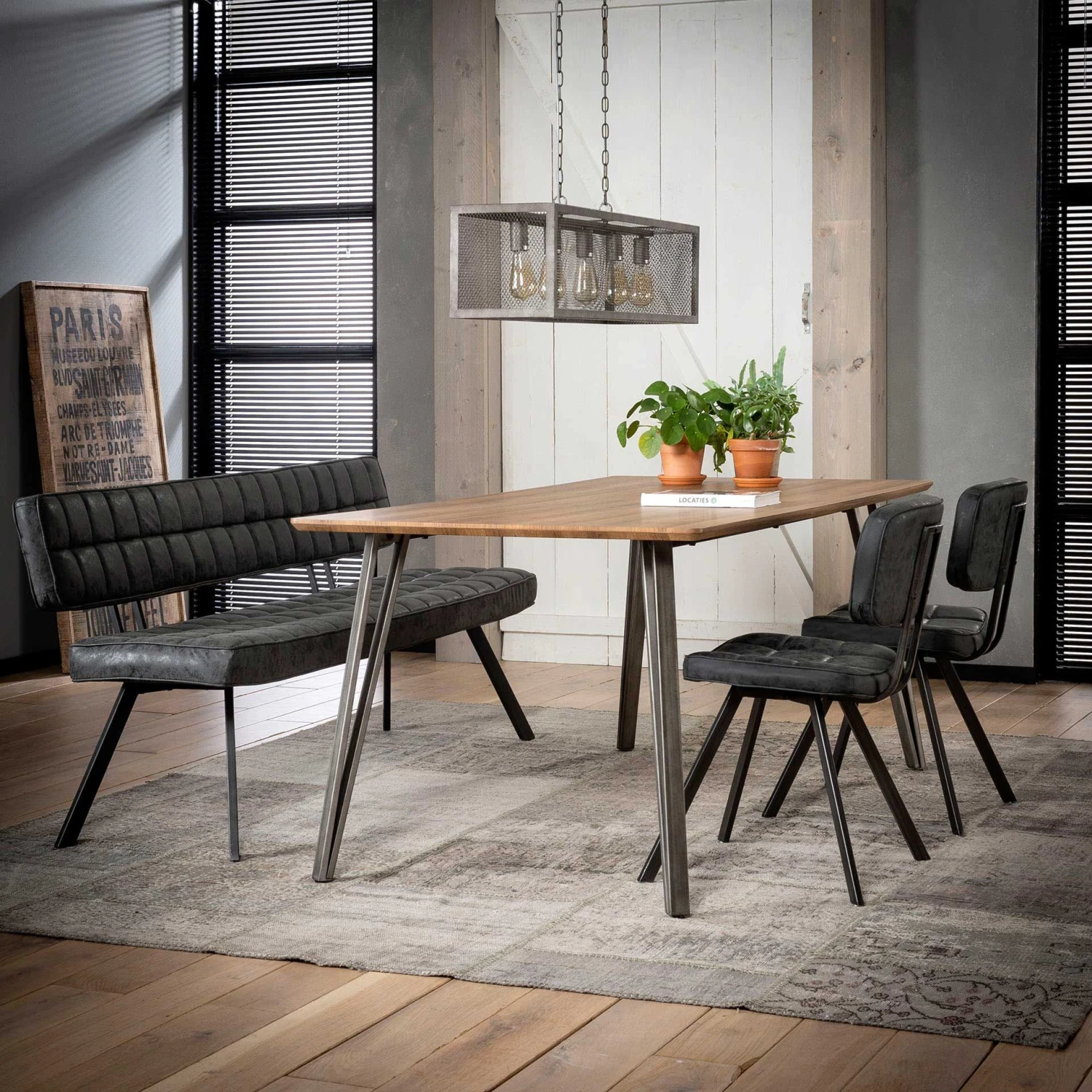 Eetkamerbank Eric 180cm 5 Eetkamerbank Eric 180cm - Afbeelding 5