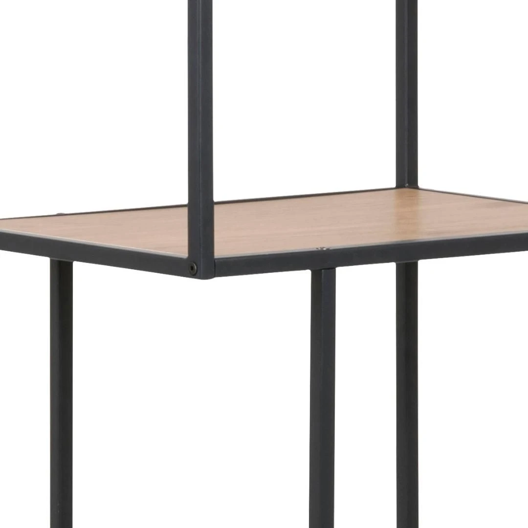 Rek Seaford Met 4 Zwevende Legplanken - Wilde Eik/ Zwart 4 Rek Seaford Met 4 Zwevende Legplanken - Wilde Eik/ Zwart - Afbeelding 4