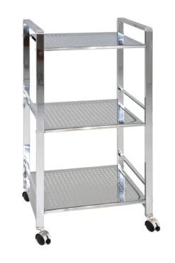 Rek Op Wielen Burak, 3 Legplanken - Grijs 6 Rek Op Wielen Burak, 3 Legplanken - Grijs -Emob 45237 edf2