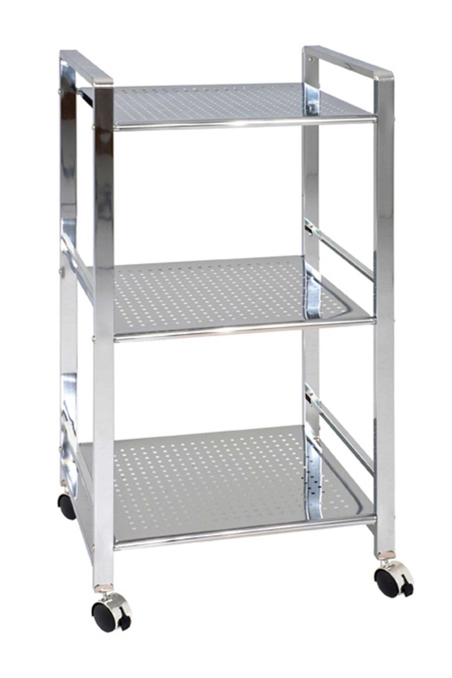 Rek Op Wielen Burak, 3 Legplanken - Grijs 3 Rek Op Wielen Burak, 3 Legplanken - Grijs - Afbeelding 3