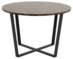 Eettafel Amanda Ø110 - Bruin Marmer/zwart 19 Eettafel Amanda Ø110 - Bruin Marmer/zwart -Emob 465B5BEB 2FDF 4426 B4AB 14AB1287CA5B 3f6a