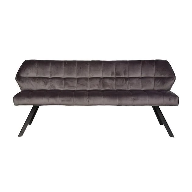 Eetkamerbank Rilla 180cm Velours - Antraciet 8 Eetkamerbank Rilla 180cm Velours - Antraciet - Afbeelding 8