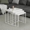 Woody Fashion Nesting Table Set - 3-Delig | Melamine Gecoat | Metalen Frame | Wit