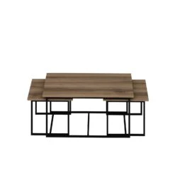 Woody Fashion Nesting Table Set | 3-Delig | 100% Melamine | Walnoot 13 Woody Fashion Nesting Table Set | 3-Delig | 100% Melamine | Walnoot -Emob 506MNR1221 20 204 f283
