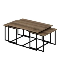 Woody Fashion Nesting Table Set | 3-Delig | 100% Melamine | Walnoot 10 Woody Fashion Nesting Table Set | 3-Delig | 100% Melamine | Walnoot -Emob 506MNR1221 20 206 6bff