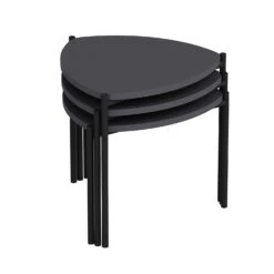 Woody Fashion Nesting Tables - 3 C Set | 100% Melamine Gecoat | Metalen Frame | Antraciet 10 Woody Fashion Nesting Tables - 3 C Set | 100% Melamine Gecoat | Metalen Frame | Antraciet -Emob 506MNR1223 20 205 5b97