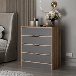 Woody Dressoir | Melamine Coating | Notelaar Antraciet 15 Woody Dressoir | Melamine Coating | Notelaar Antraciet -Emob 506MNR1518 20 202 ac63