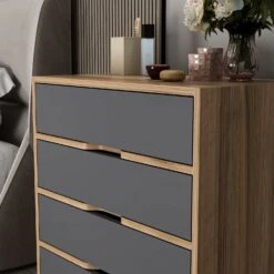 Woody Dressoir | Melamine Coating | Notelaar Antraciet 14 Woody Dressoir | Melamine Coating | Notelaar Antraciet -Emob 506MNR1518 20 203 75ae