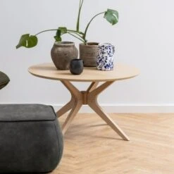 Salontafel Laurence Ø80 - Witte Eik
