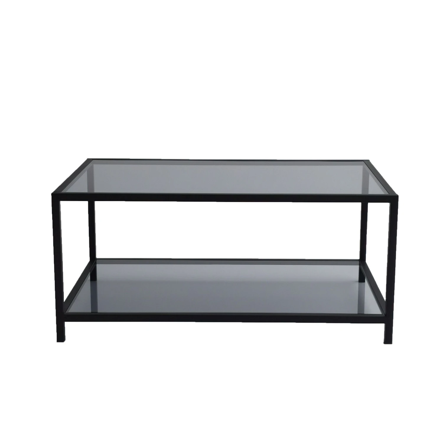 Locelso Salontafel | 4mm Gehard Glas En Metalen Frame | Fume Zwart 3 Locelso Salontafel | 4mm Gehard Glas En Metalen Frame | Fume Zwart - Afbeelding 3