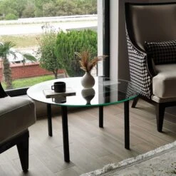 Locelso Salontafel | 6mm Dik | 100% Metaal En Gehard Glas -Emob 552NOS1409 20 207 b36a