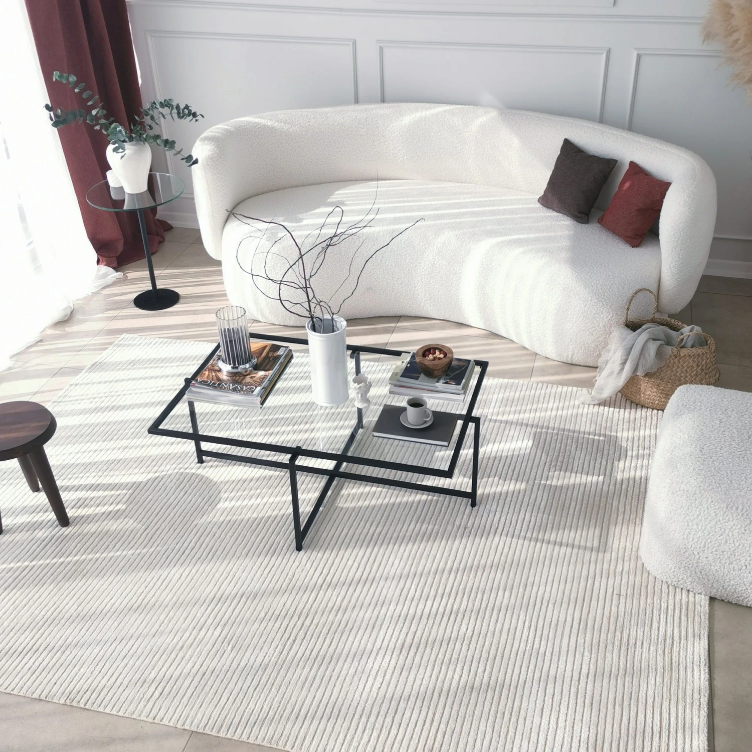 Locelso Salontafel | Gehard Glas | Metalen Poten | Zwart 11 Locelso Salontafel | Gehard Glas | Metalen Poten | Zwart - Afbeelding 11