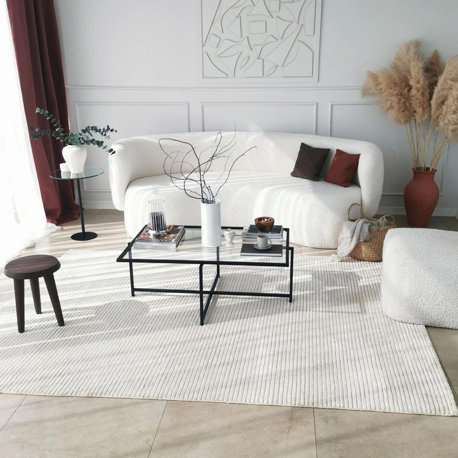 Locelso Salontafel | Gehard Glas | Metalen Poten | Zwart 5 Locelso Salontafel | Gehard Glas | Metalen Poten | Zwart - Afbeelding 5