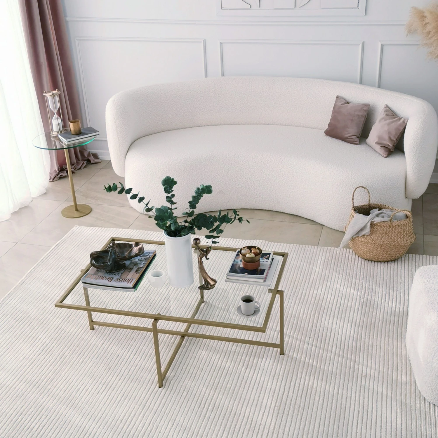 Locelso Salontafel | Gehard Glas | Metalen Poten | Goud 6 Locelso Salontafel | Gehard Glas | Metalen Poten | Goud - Afbeelding 6